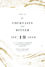 Golden waves - Cocktail Party Invitation